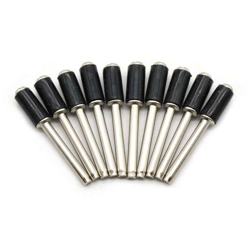 T-MAX 10 pc 1/4 Inch Rubber Mandrel Sand Drum Holder 1/8 Inch Shank for Dremel Rotary Tools - Image 1